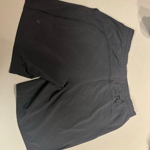 Black LuluLemon Pace Breaker Lined Shorts 7”